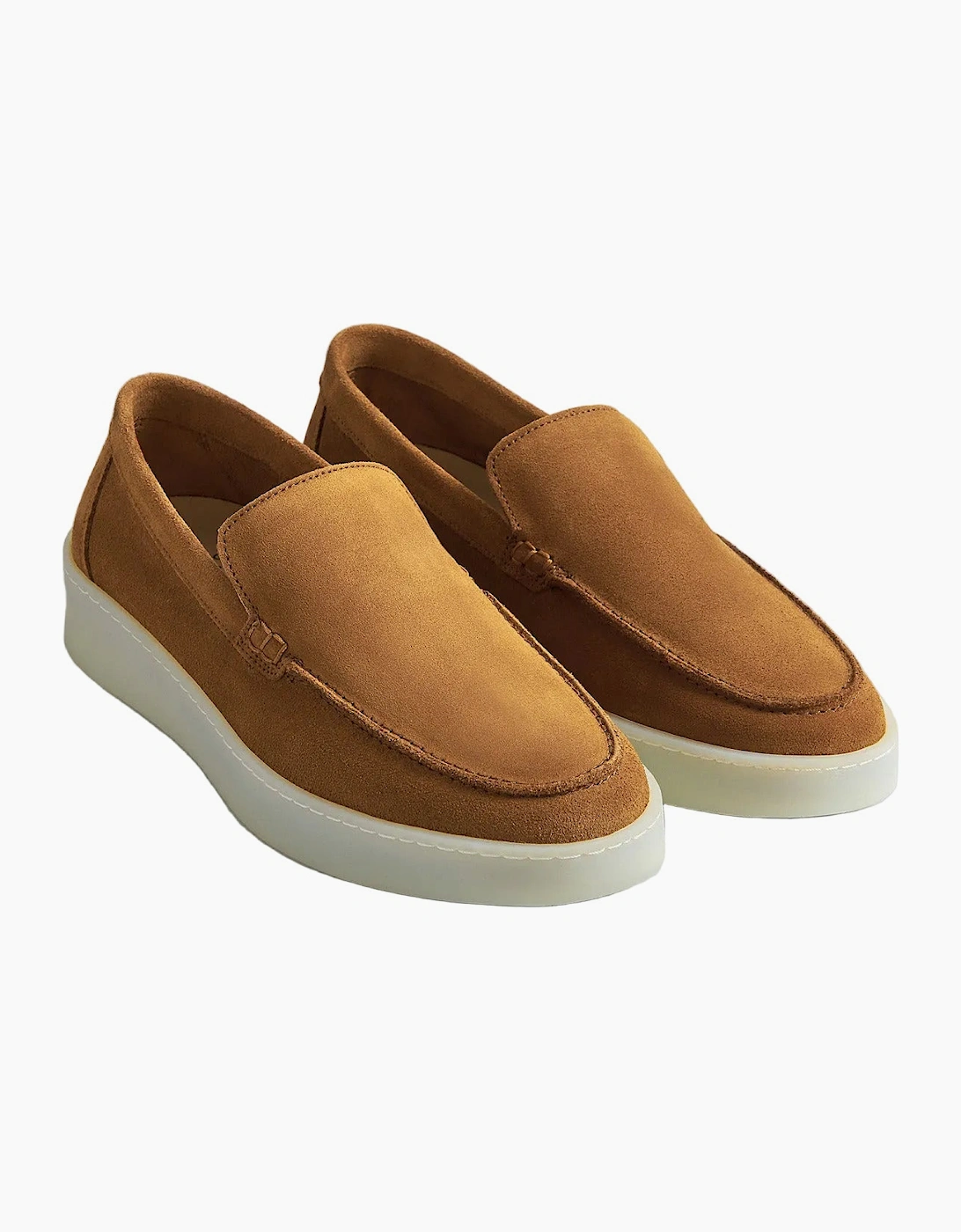 HAWKINS MENS COGNAC SUEDE LOAFER