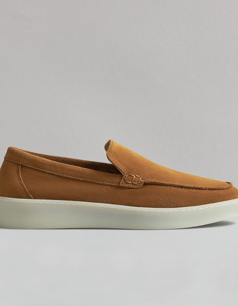 HAWKINS MENS COGNAC SUEDE LOAFER