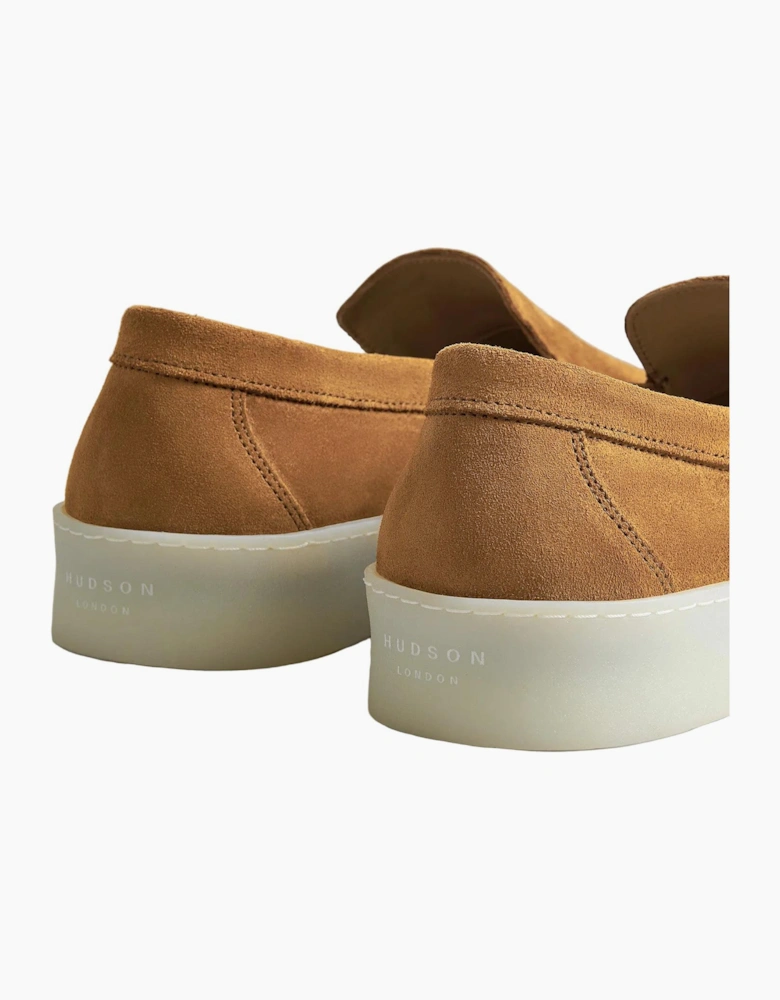 HAWKINS MENS COGNAC SUEDE LOAFER