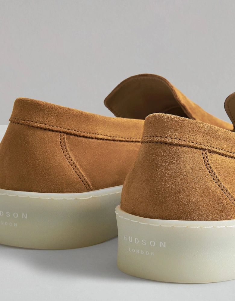 HAWKINS MENS COGNAC SUEDE LOAFER