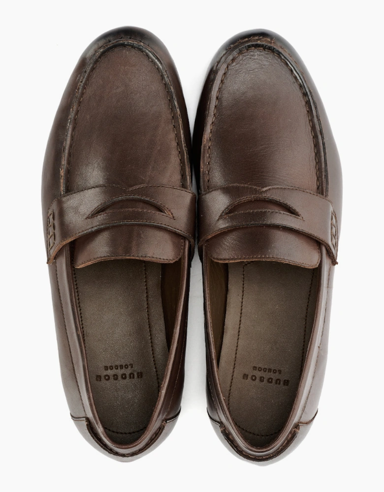 ARGYLE MENS BROWN LEATHER  LOAFER