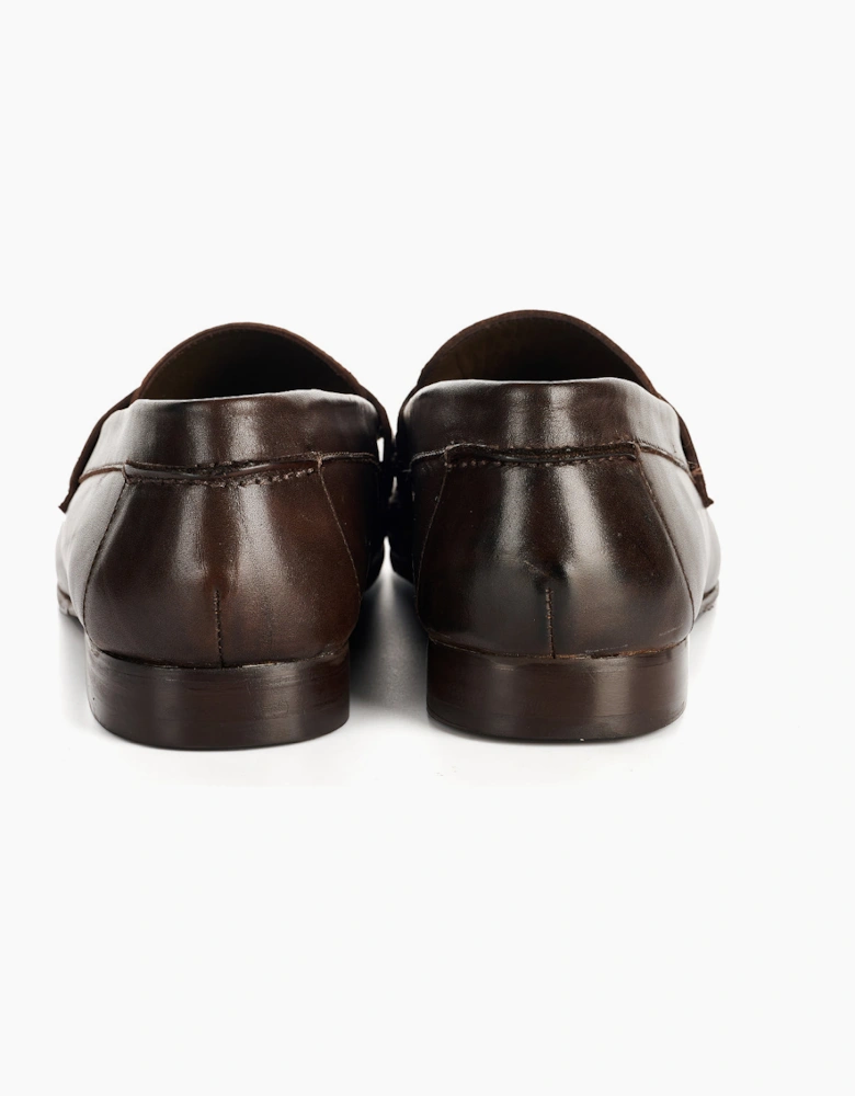 ARGYLE MENS BROWN LEATHER  LOAFER