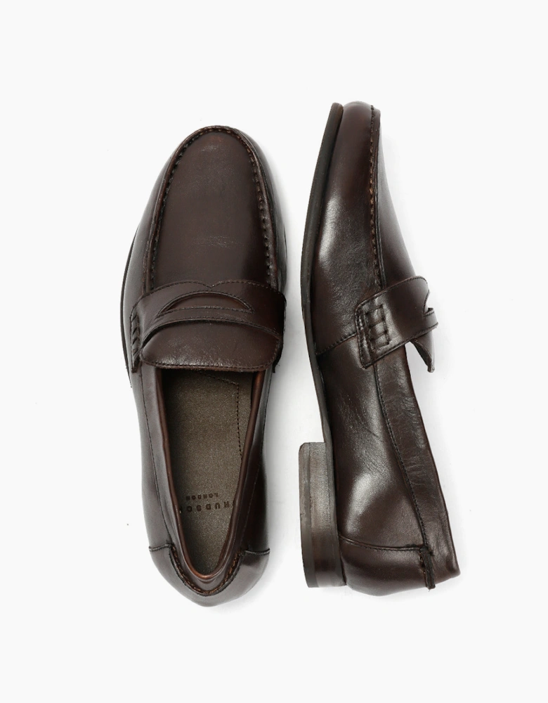 ARGYLE MENS BROWN LEATHER  LOAFER