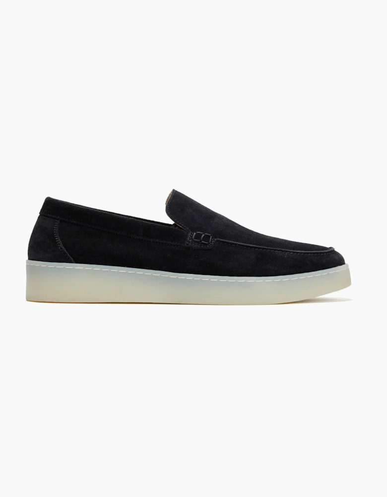 HAWKINS MENS NAVY SUEDE LOAFER