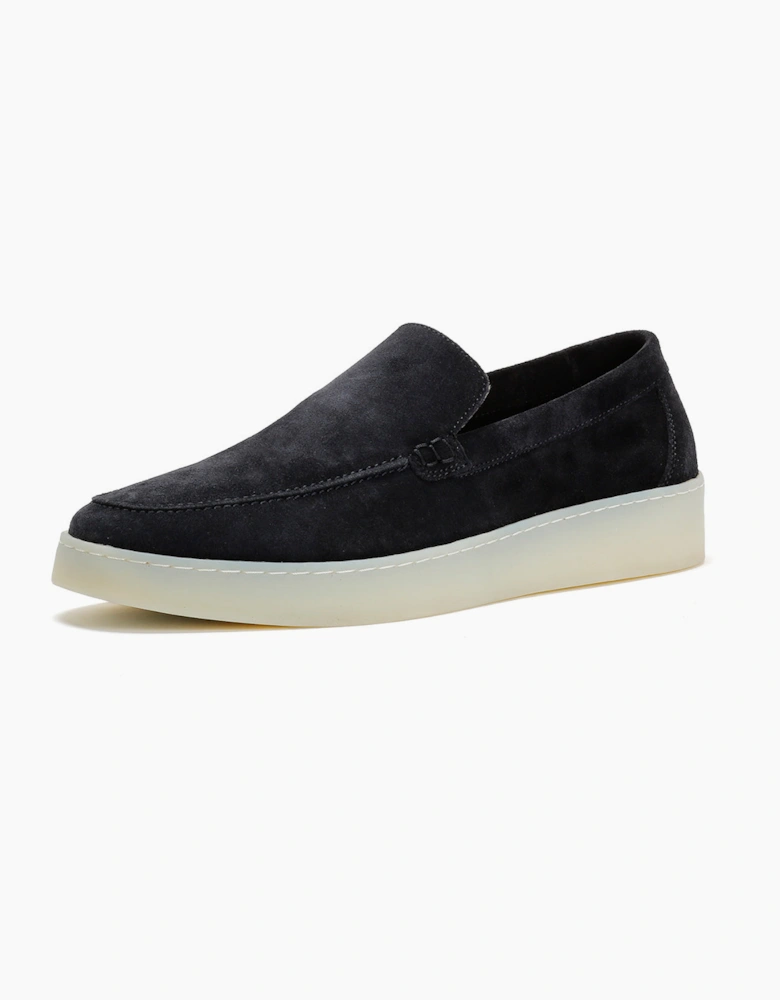 HAWKINS MENS NAVY SUEDE LOAFER