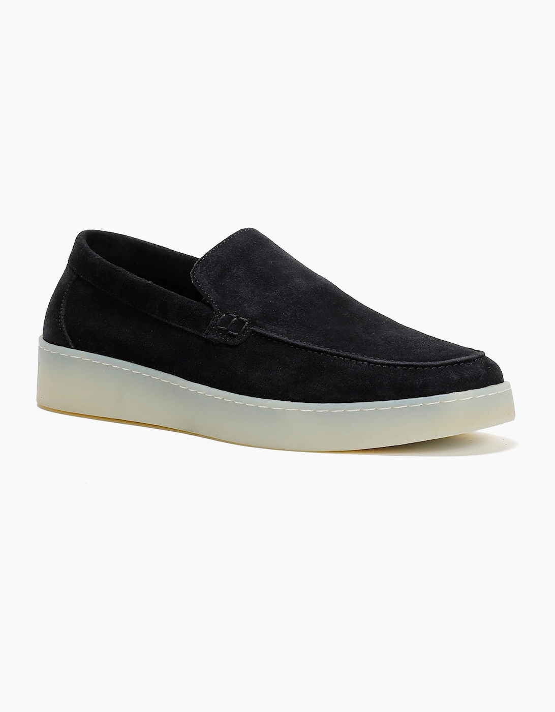 HAWKINS MENS NAVY SUEDE LOAFER