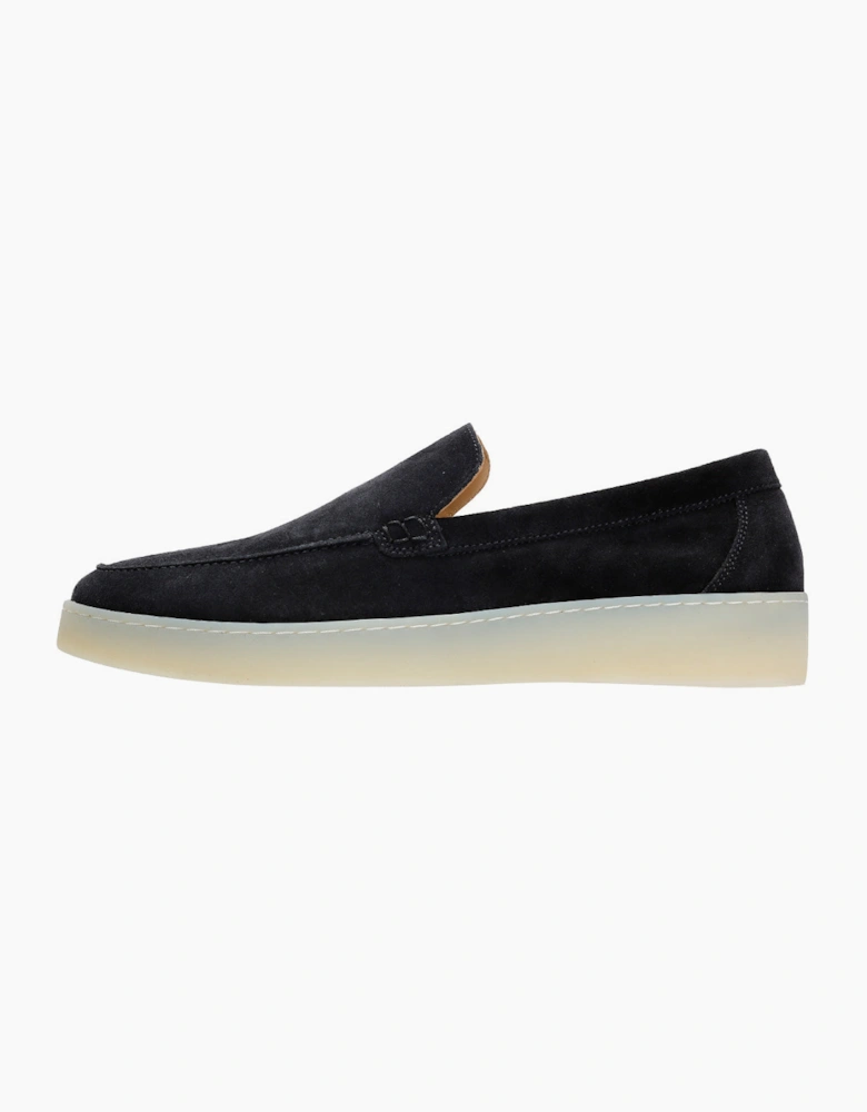 HAWKINS MENS NAVY SUEDE LOAFER