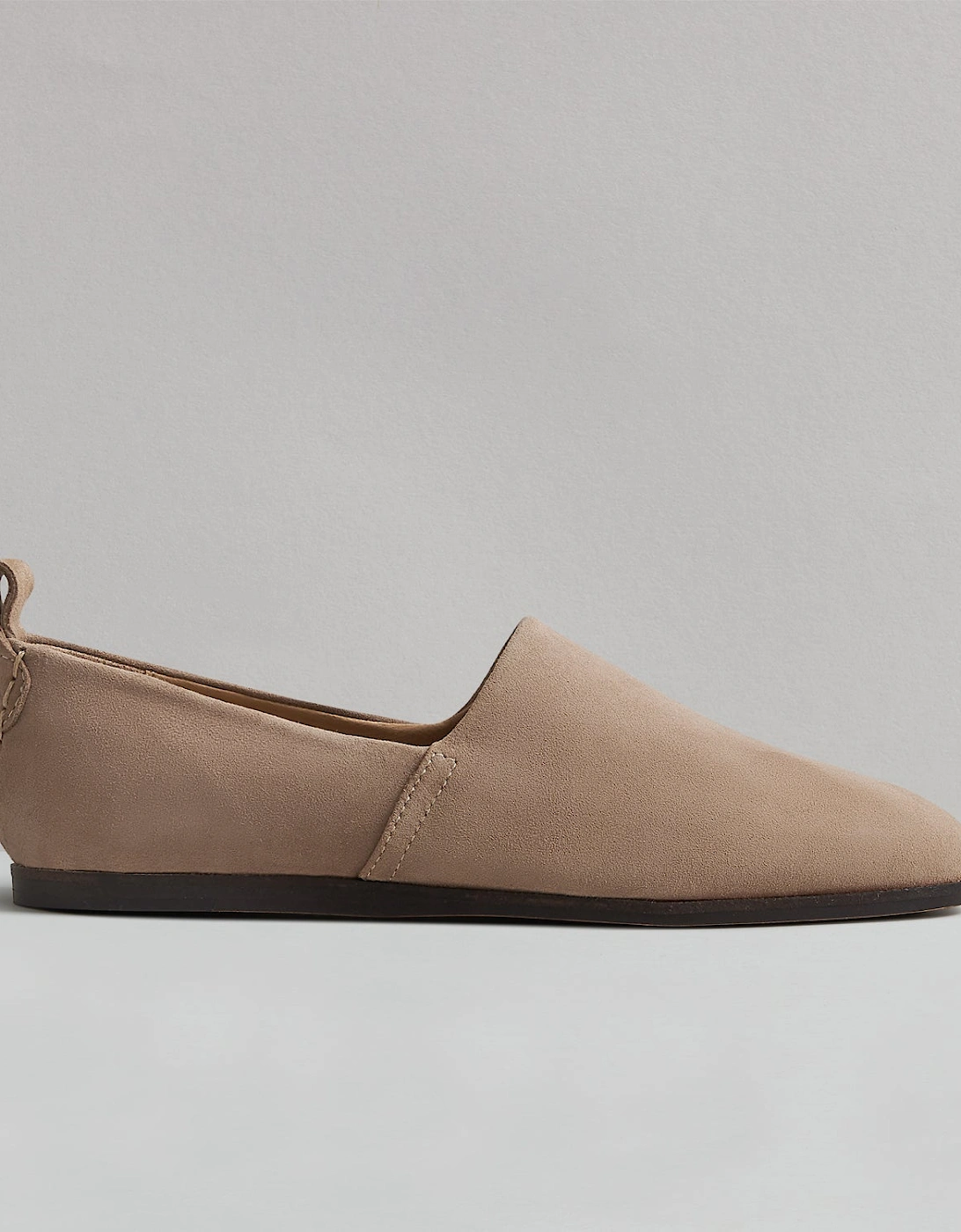 RIGBY MENS TAUPE SUEDE LOAFER