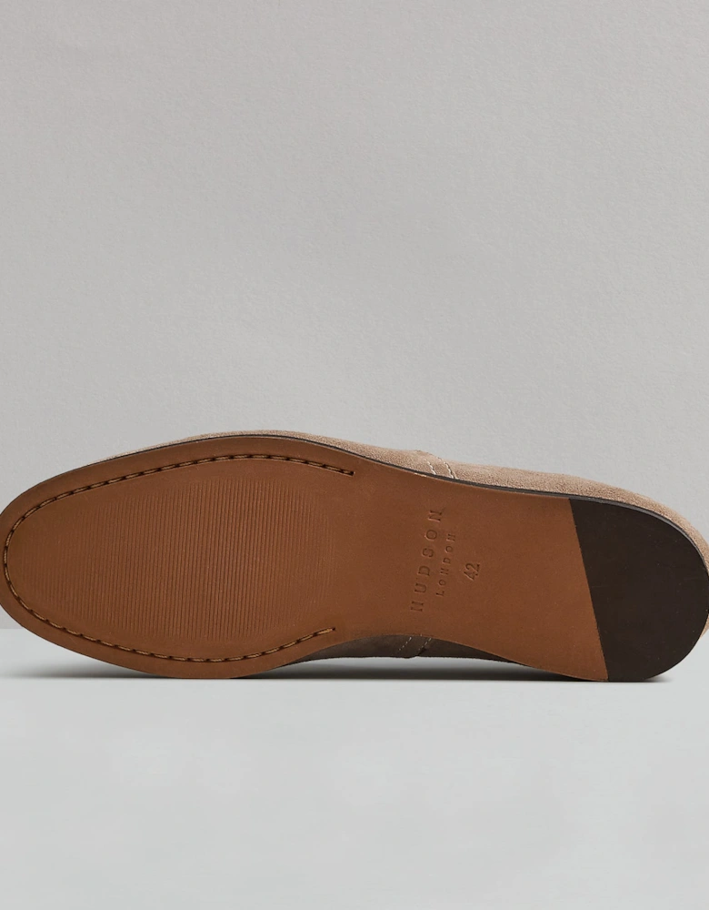 RIGBY MENS TAUPE SUEDE LOAFER