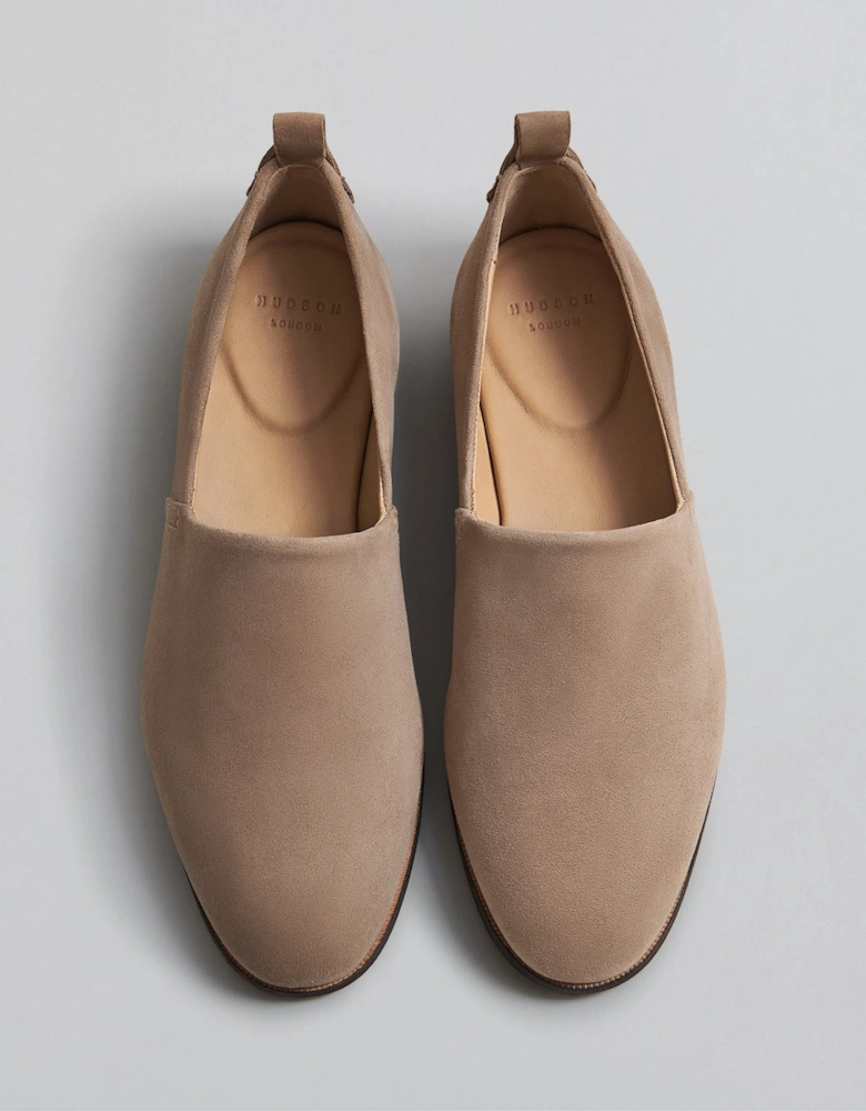 RIGBY MENS TAUPE SUEDE LOAFER