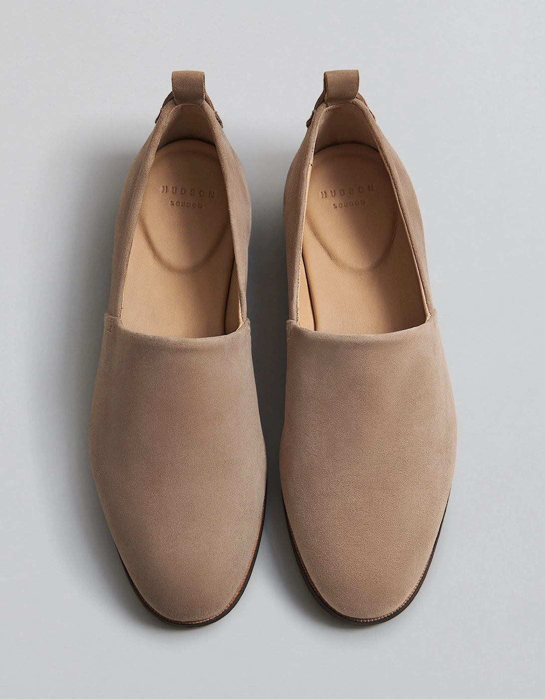 RIGBY MENS TAUPE SUEDE LOAFER