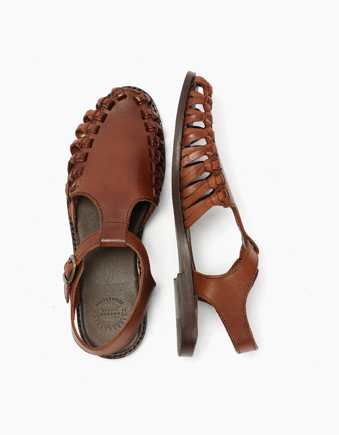 LUNA WOMENS BROWN LEATHER SANDAL