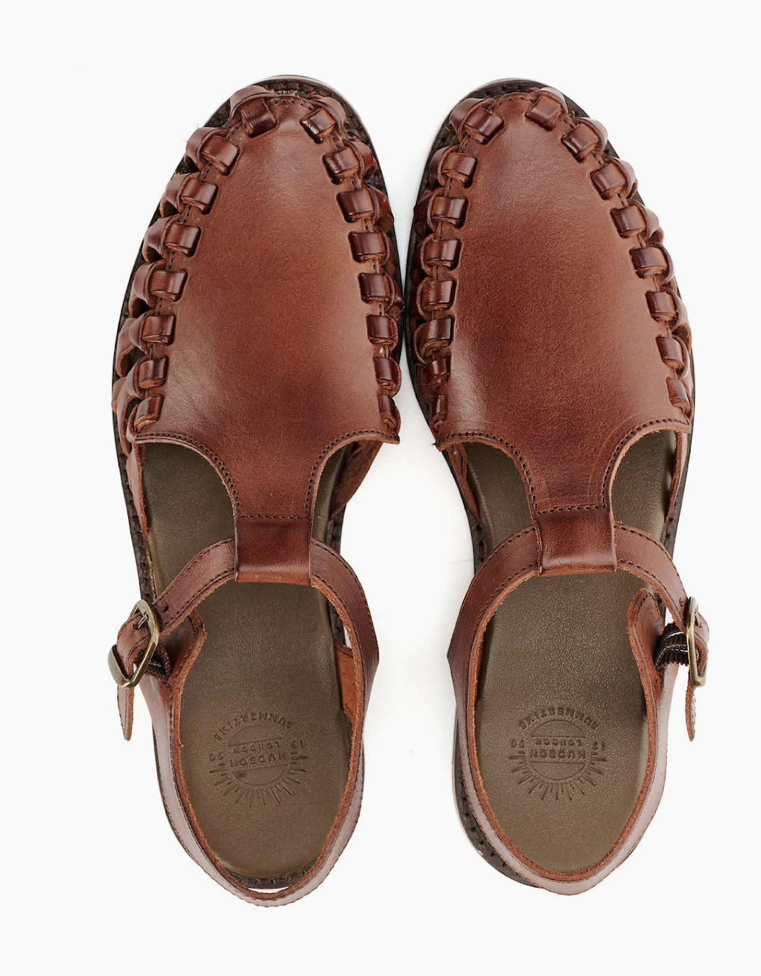 LUNA WOMENS BROWN LEATHER SANDAL