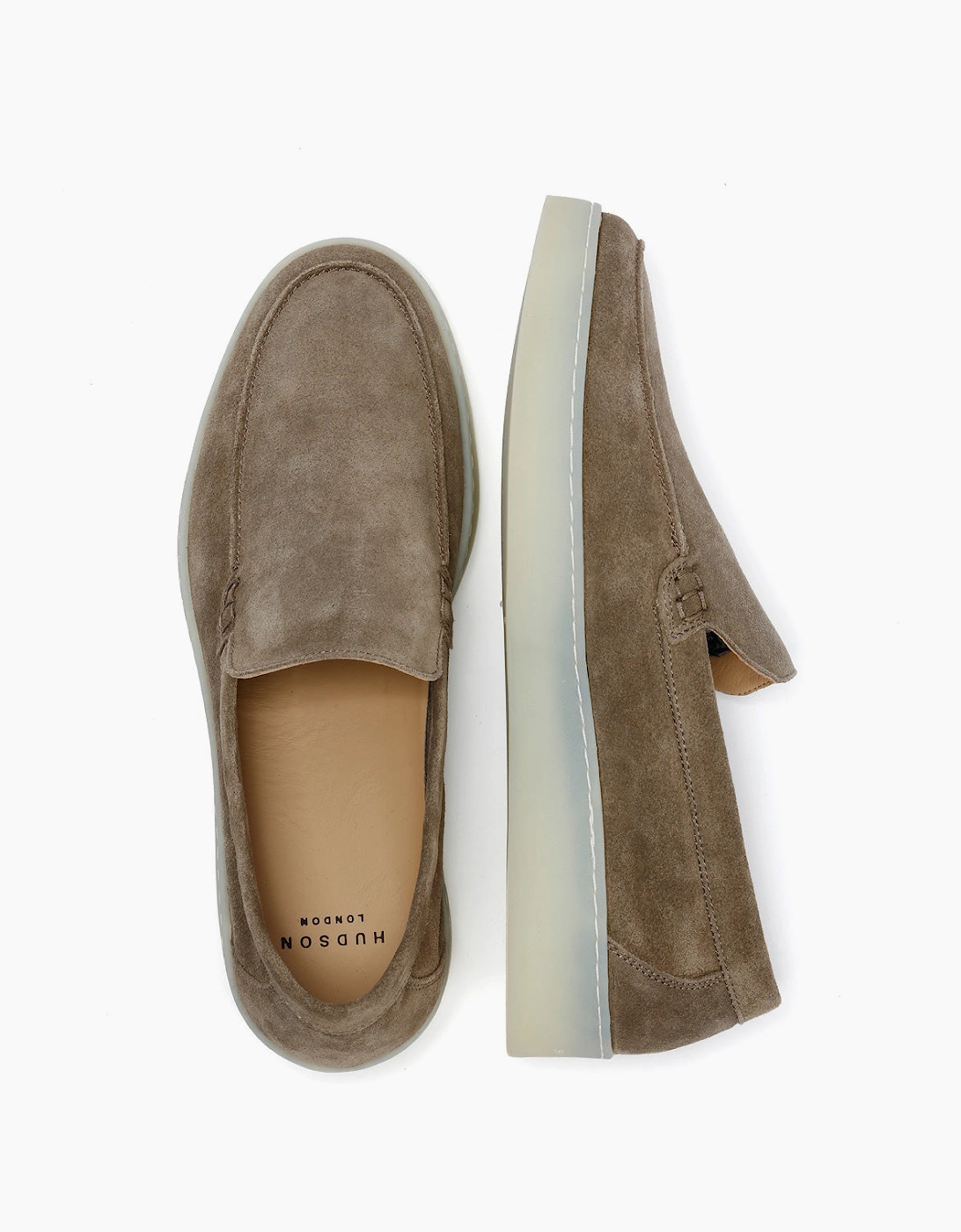 HAWKINS MENS TAUPE SUEDE LOAFER