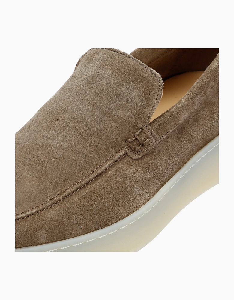 HAWKINS MENS TAUPE SUEDE LOAFER