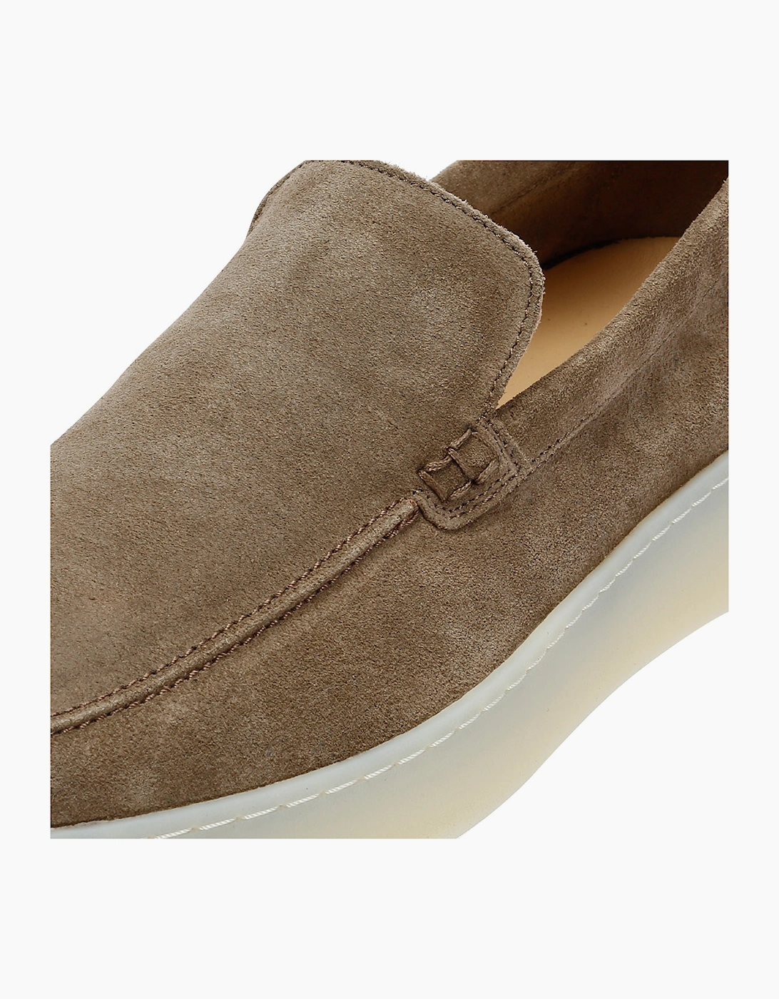 HAWKINS MENS TAUPE SUEDE LOAFER