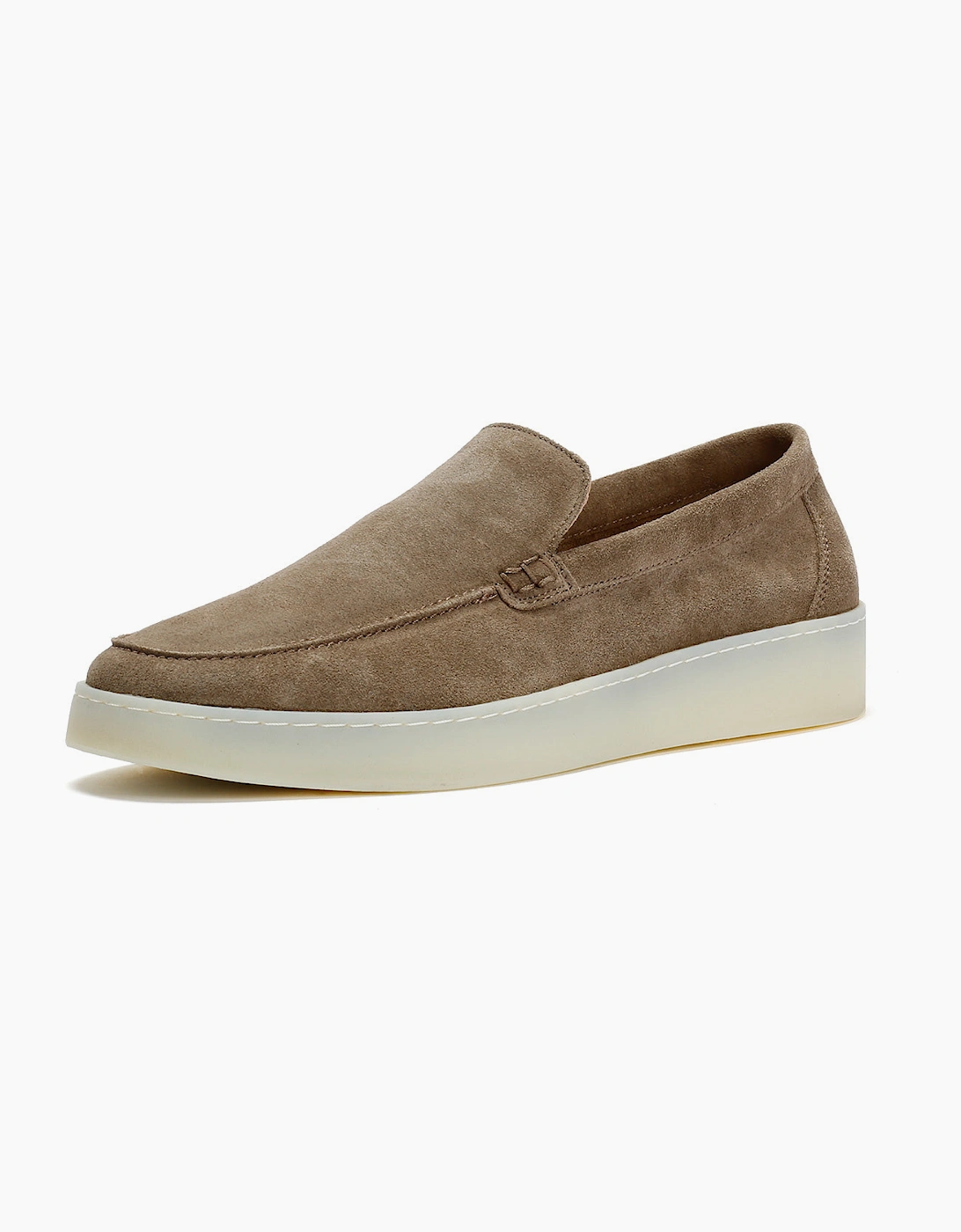 HAWKINS MENS TAUPE SUEDE LOAFER