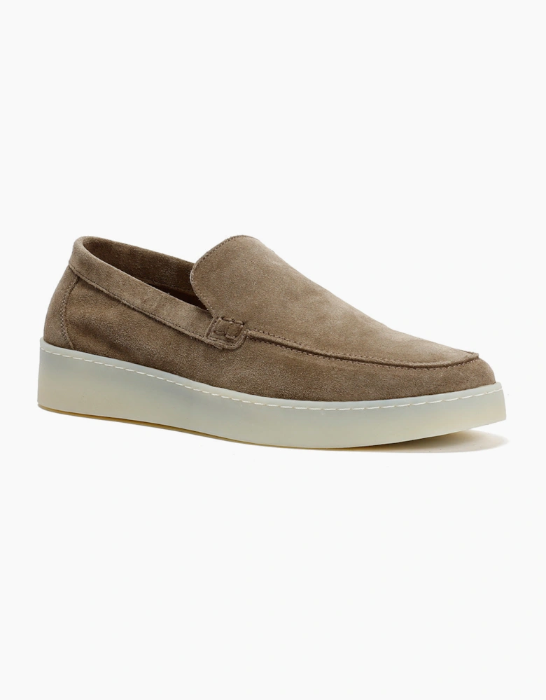 HAWKINS MENS TAUPE SUEDE LOAFER