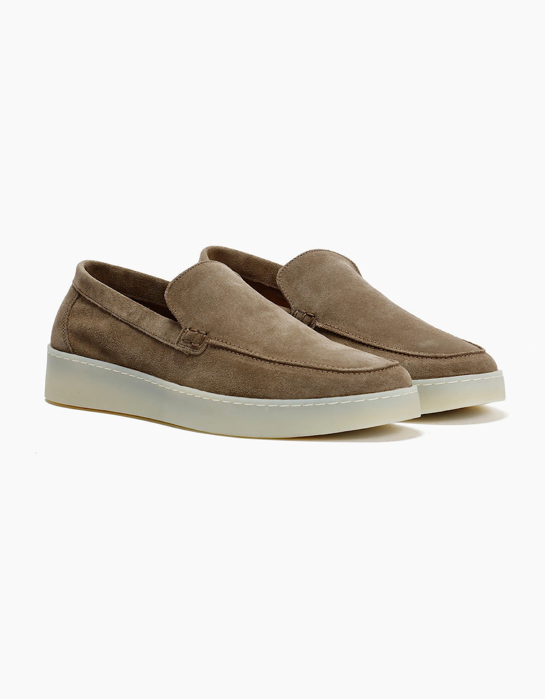 HAWKINS MENS TAUPE SUEDE LOAFER