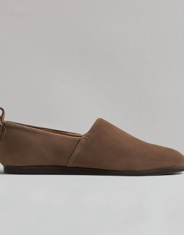 RIGBY MENS KHAKI SUEDE LOAFER