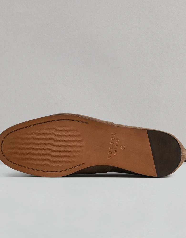 RIGBY MENS KHAKI SUEDE LOAFER