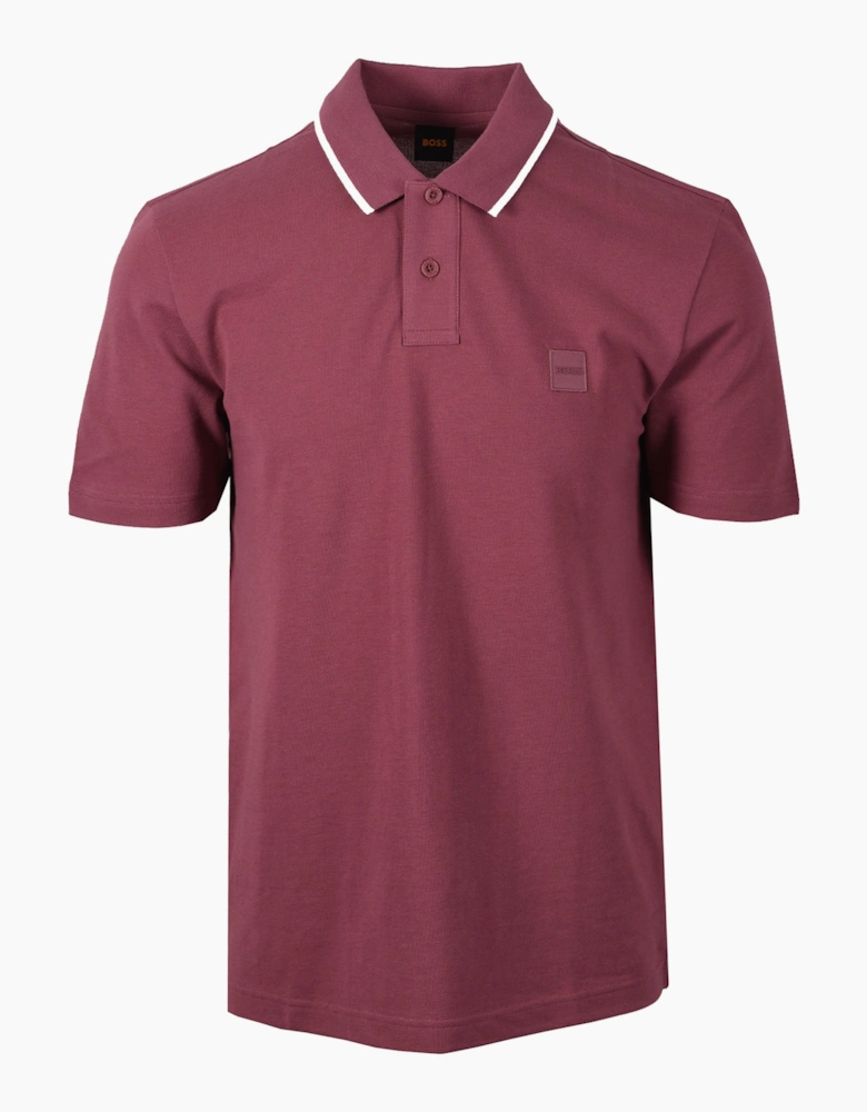 BOSS ORANGE PASSERFORD POLO SHIRT MEDIUM RED