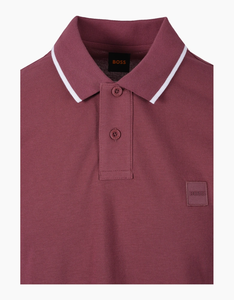 BOSS ORANGE PASSERFORD POLO SHIRT MEDIUM RED