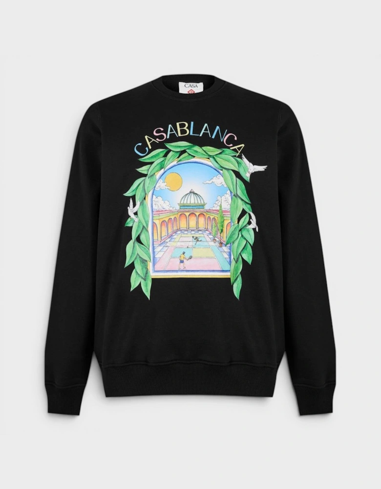 L'Arch De Tennis Printed Sweatshirt Black