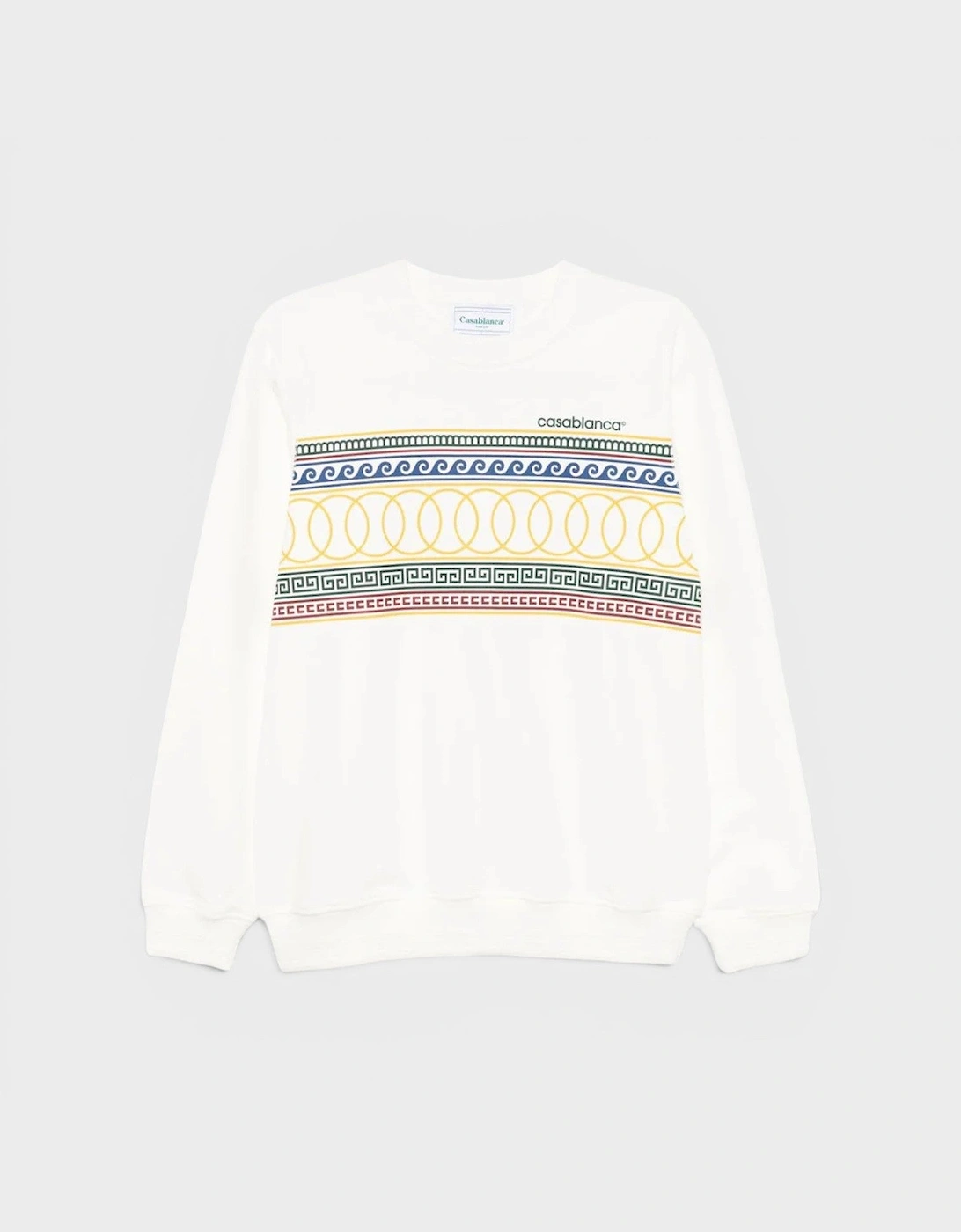 Les Anneaux Olympic Rings Screen Print Sweatshirt White