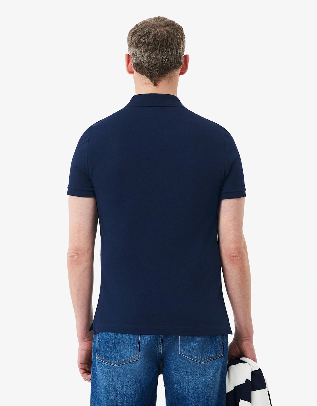 Lacoste Mens Original L.12.12 Slim Fit Petit Piqué Cotton Polo Shirt - Navy Blue 166