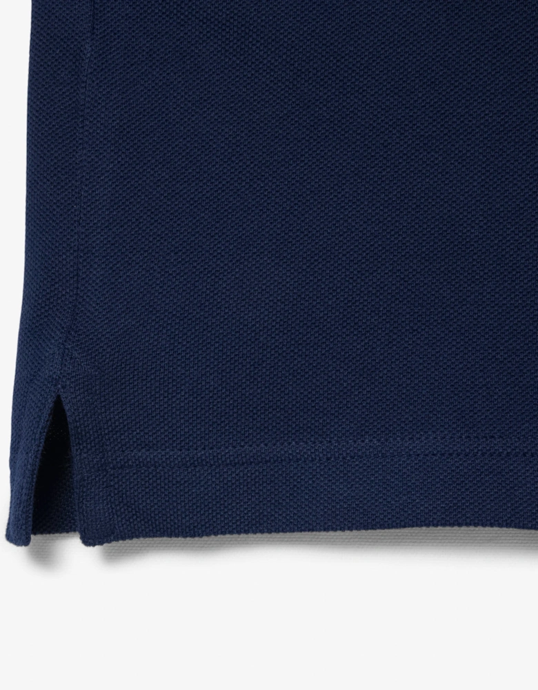 Lacoste Mens Original L.12.12 Slim Fit Petit Piqué Cotton Polo Shirt - Navy Blue 166