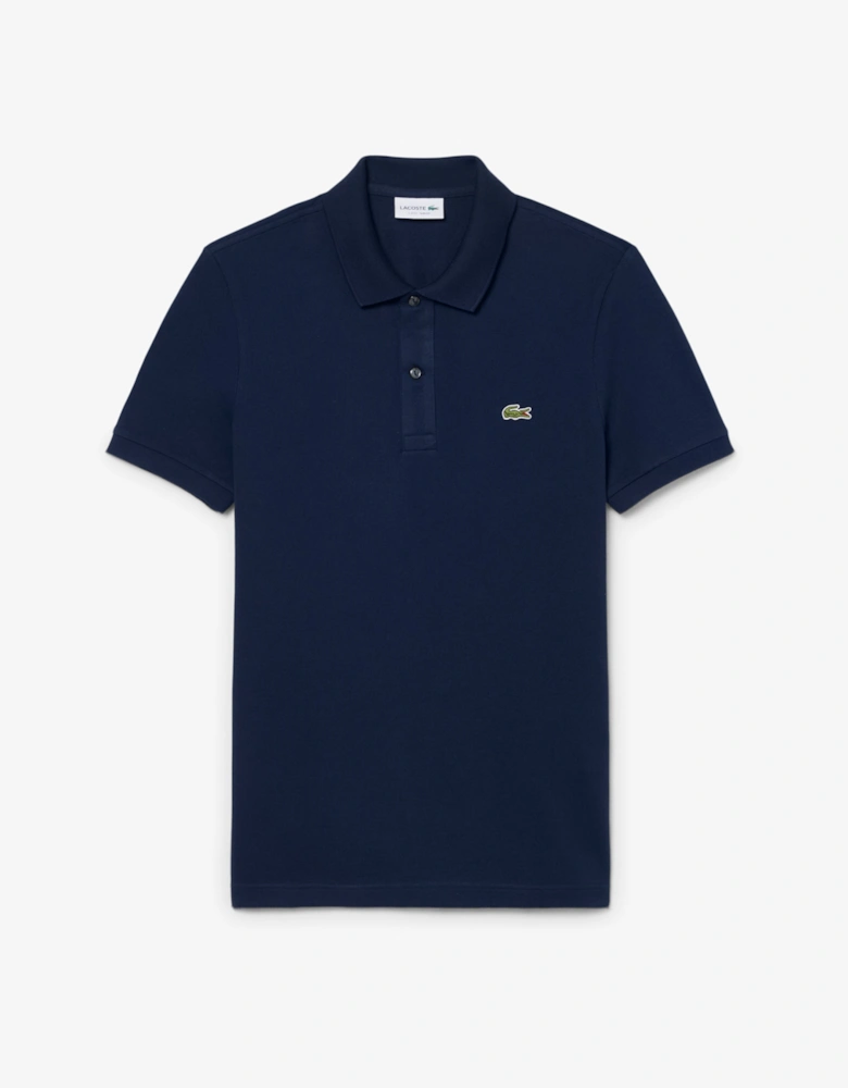 Lacoste Mens Original L.12.12 Slim Fit Petit Piqué Cotton Polo Shirt - Navy Blue 166
