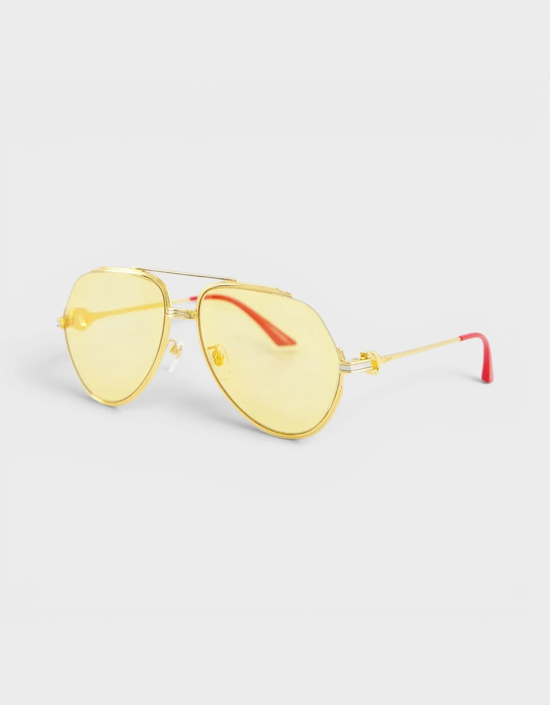 Casablanca Casablanca Men's Stainless Steel Aviator Gold Silver Red Canary