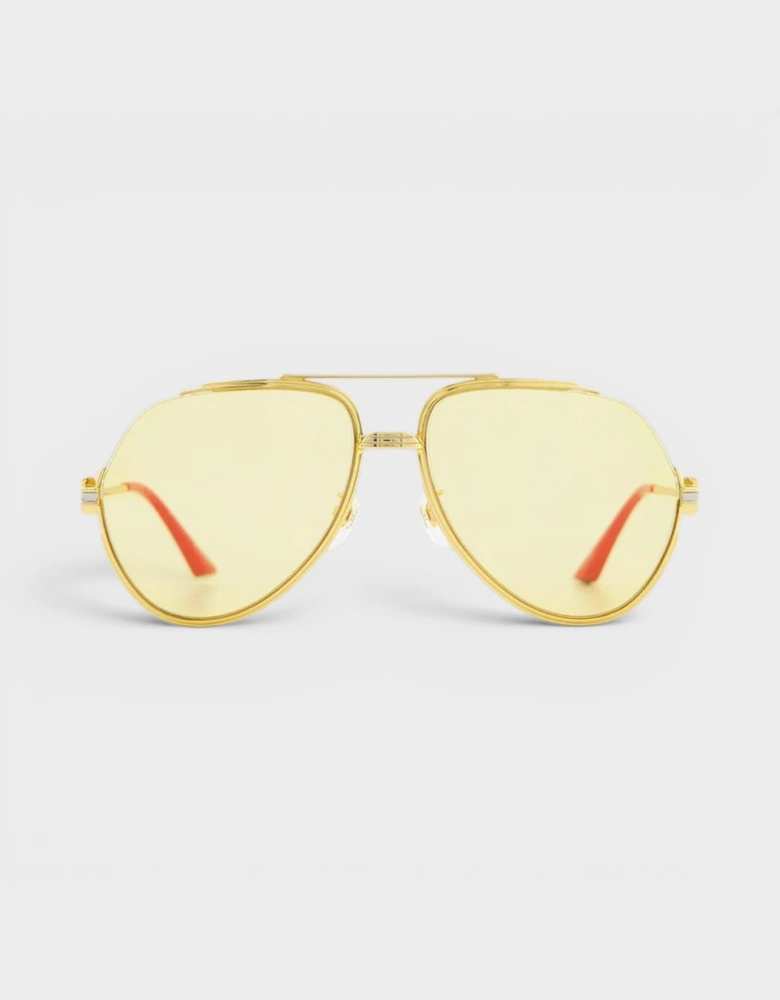 Stainless Steel Aviator Gold Silver Red Canary