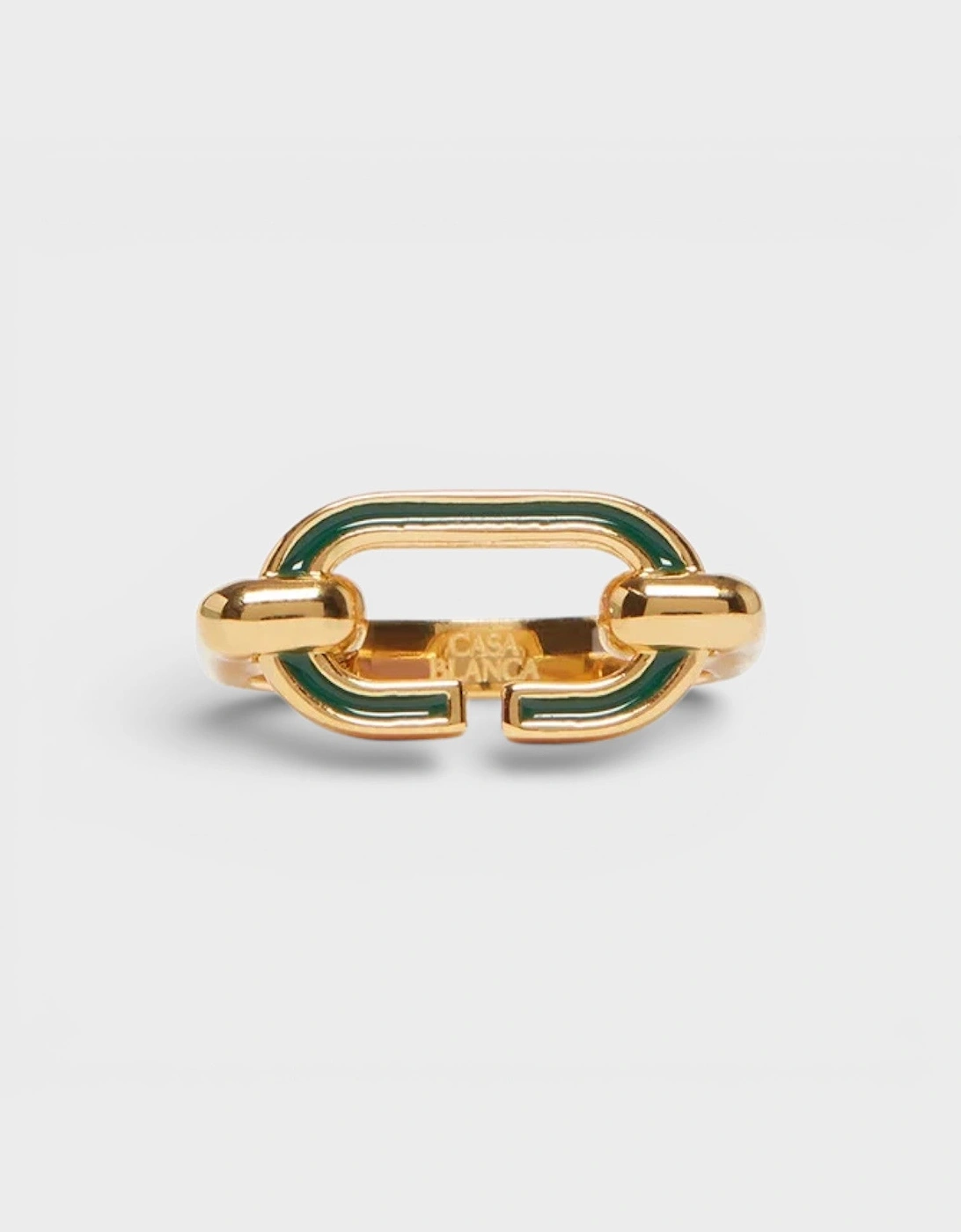 Enamel "C" Link Ring Green Gold, 3 of 2