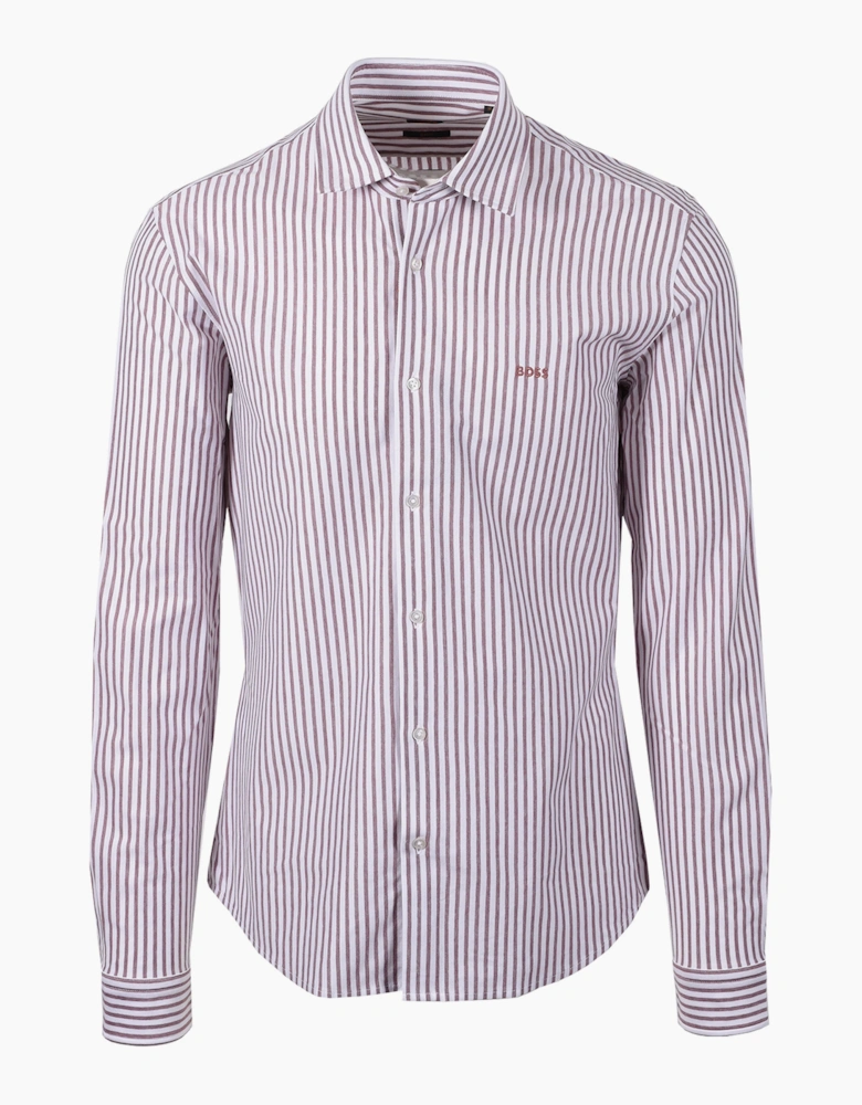 BOSS ORANGE MYSOFT STRIPE SHIRT MEDIUM RED