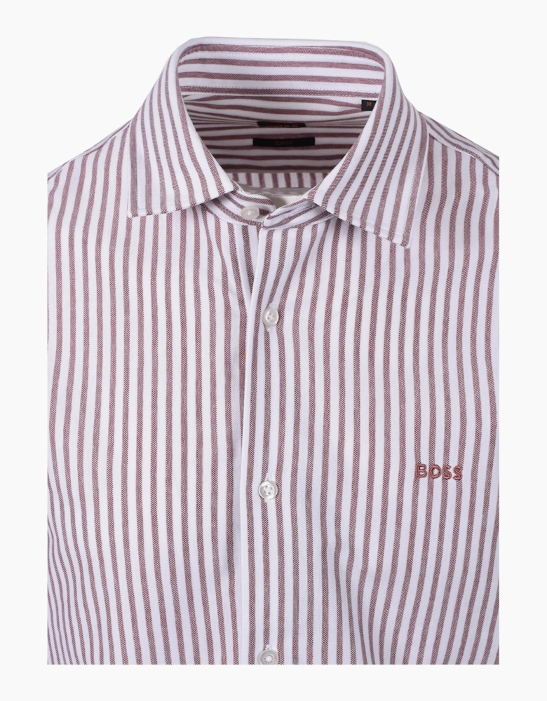 BOSS ORANGE MYSOFT STRIPE SHIRT MEDIUM RED