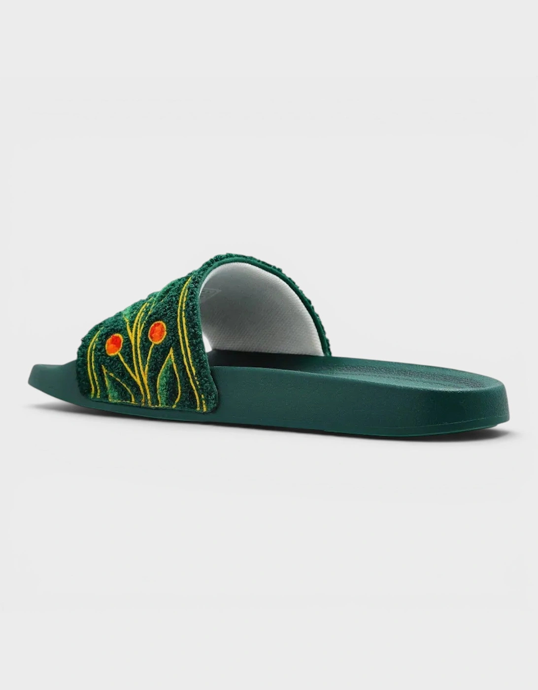 Embroidered Terry Slider Green