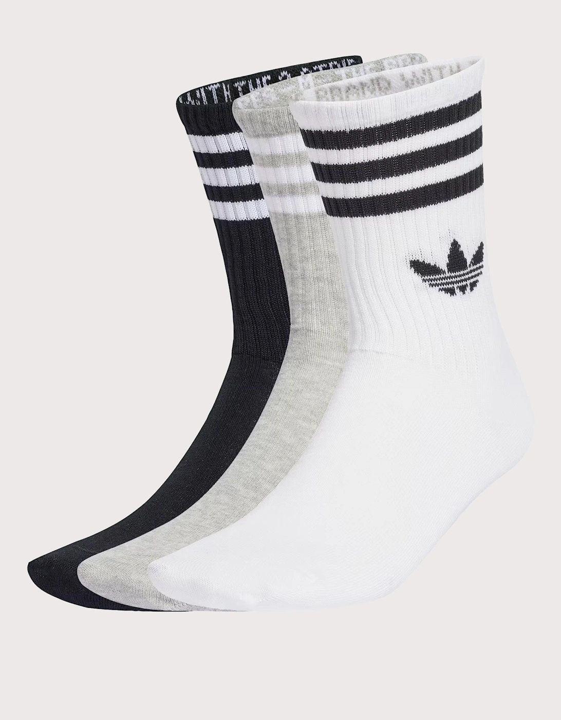 3 Pack 3 Stripes Crew Socks