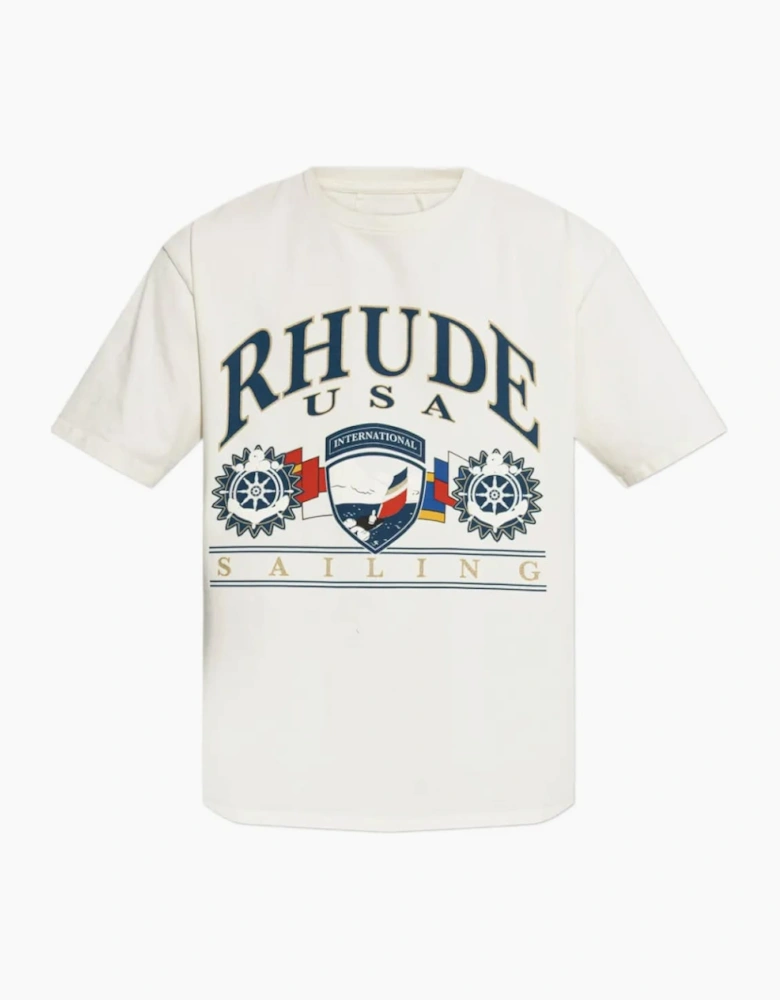 Rhude USA Sailing Icon T-Shirt White