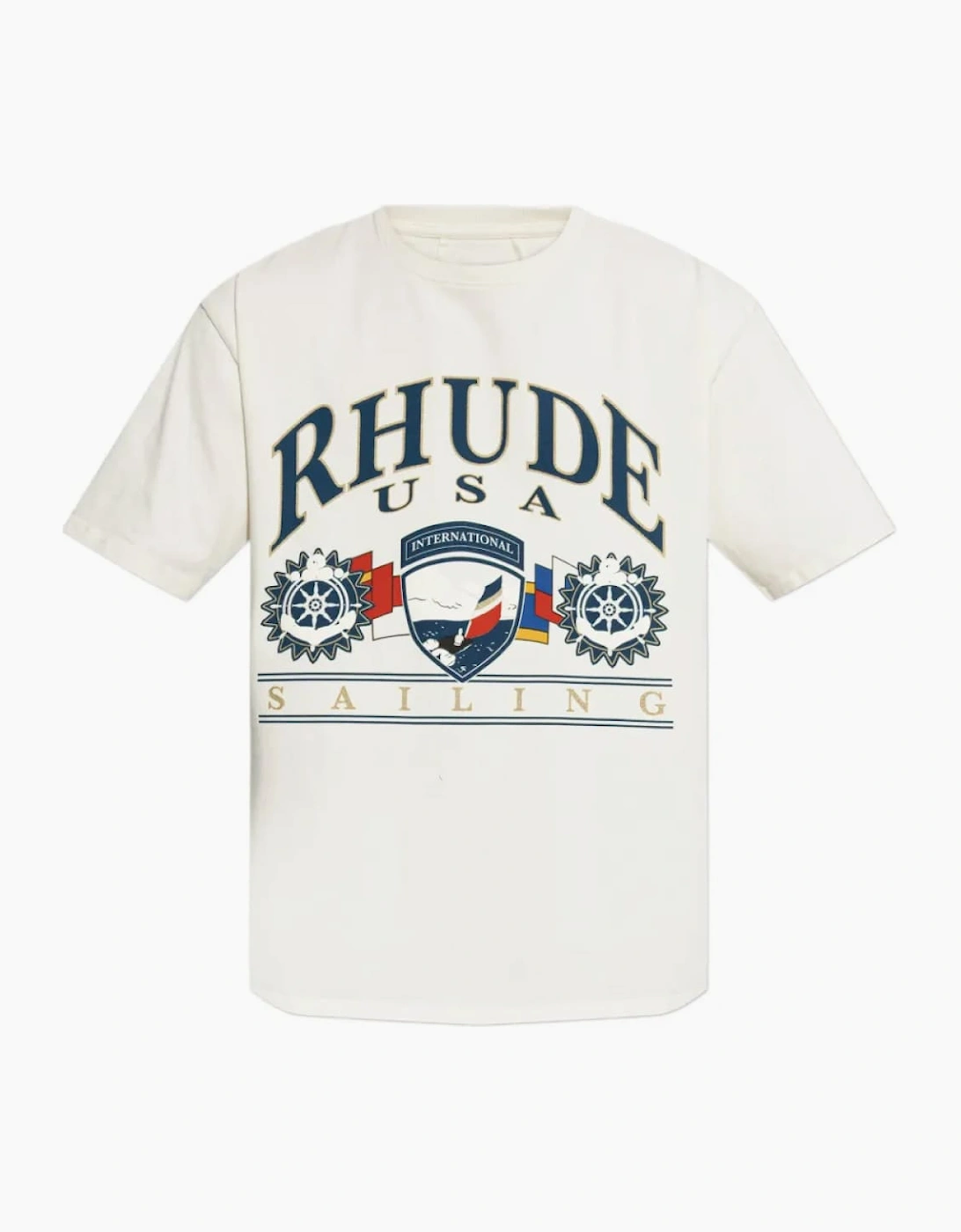 Rhude USA Sailing Icon T-Shirt White