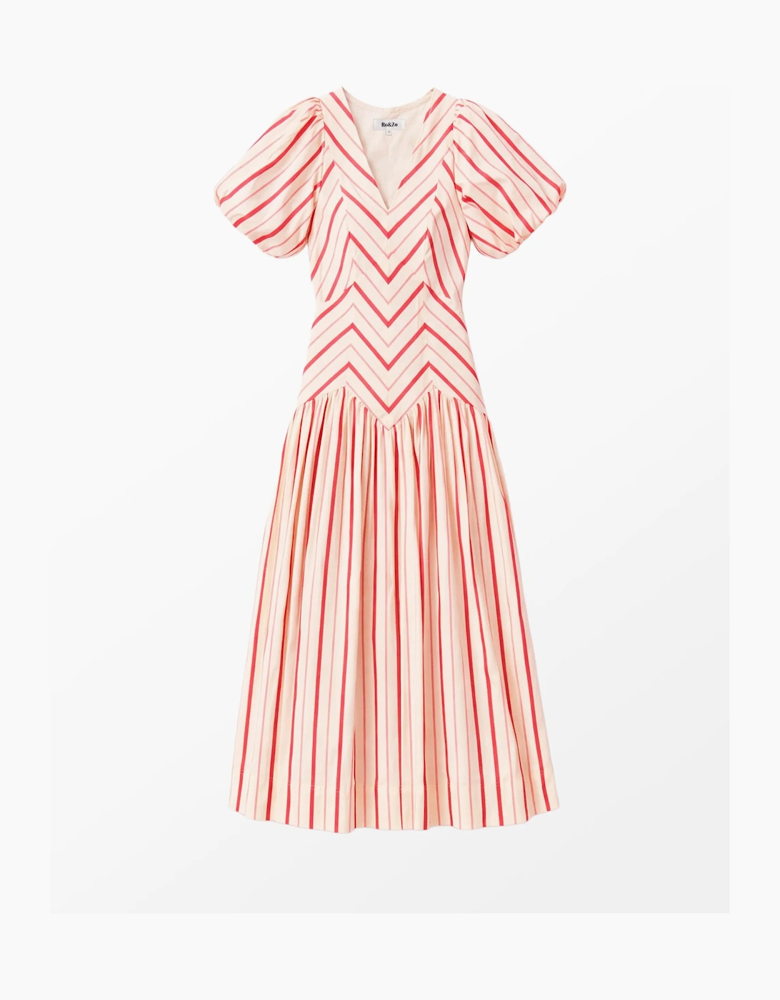 RO&ZO RO&ZO Women's Petite Willow Pink Cut About Stripe Dress