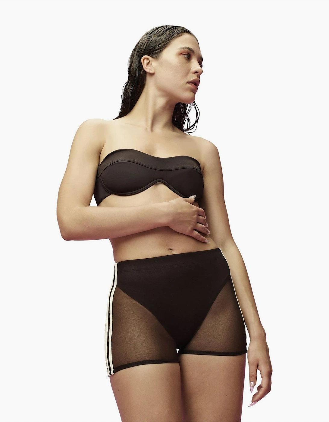 Ivy Park Illusion Long Sleeve Swim Top