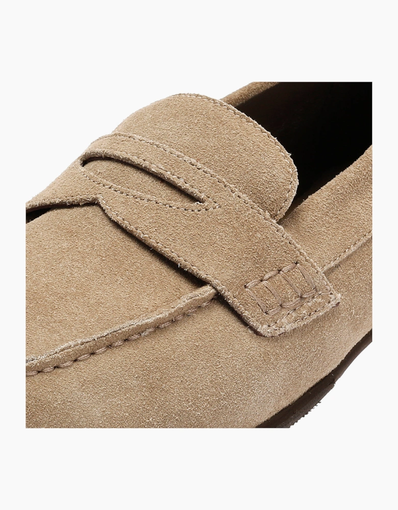ARGYLE MENS TAUPE SUEDE  LOAFER