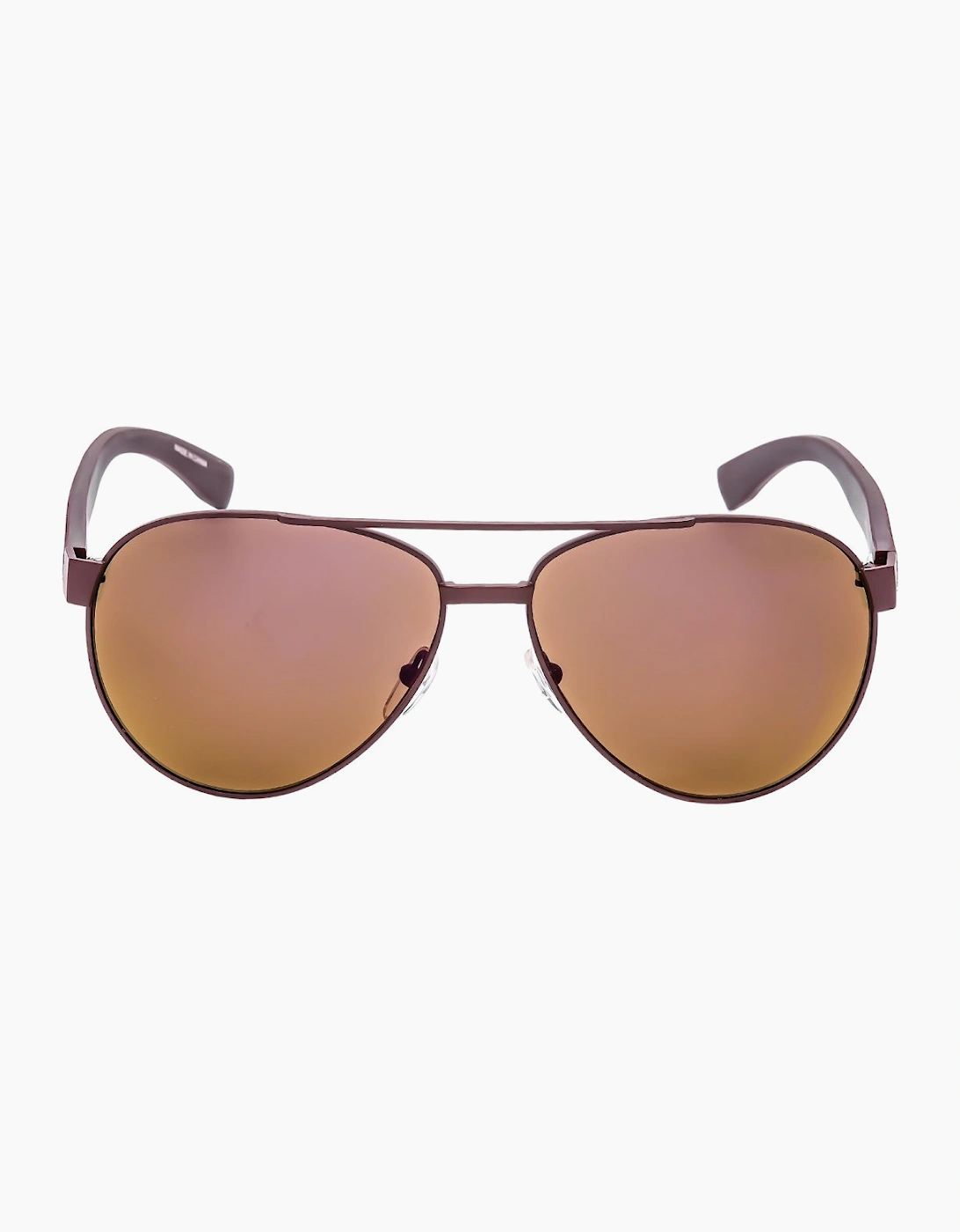Lacoste Matte Red Framed Brown Lensed Sunglasses