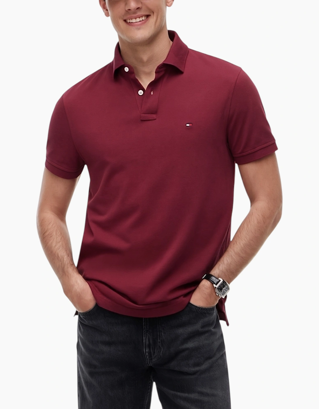 Tommy Hilfiger Mens Polo Shirts Golf Top, 5 of 4