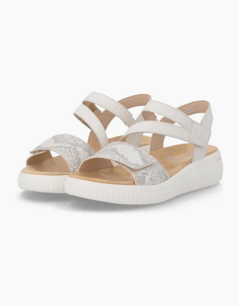 Remonte Ladies sandals D3L51-60 in Beige combi