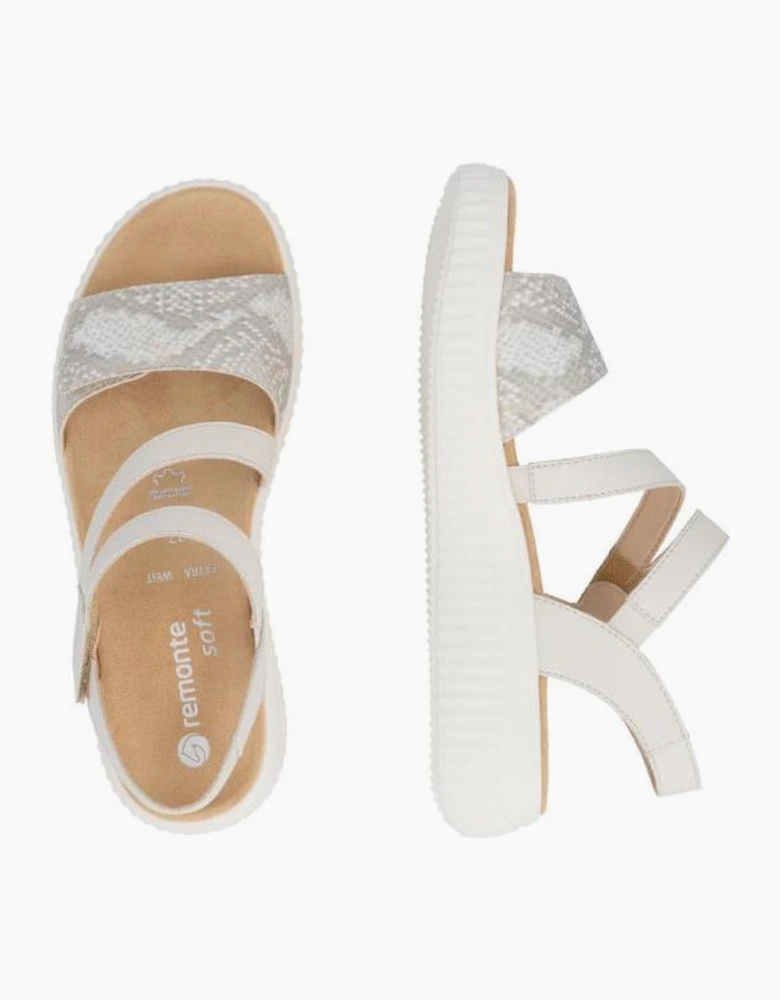 Remonte Ladies sandals D3L51-60 in Beige combi