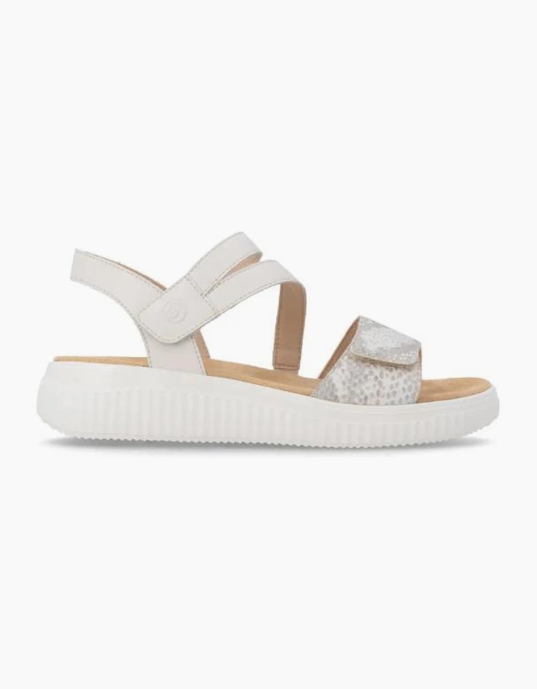 Remonte Ladies sandals D3L51-60 in Beige combi