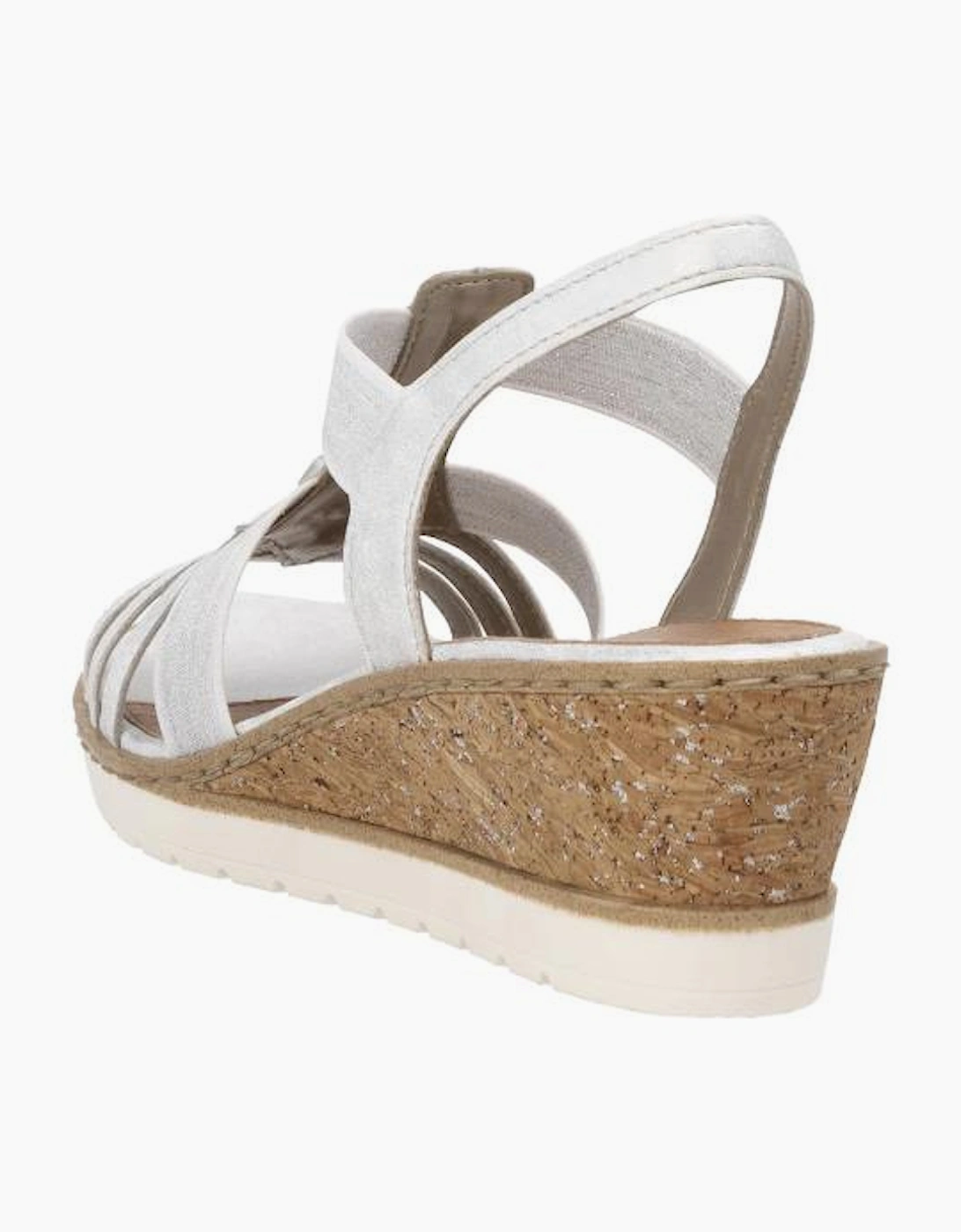 Remonte ladies sandals R6264-92 in silver/platinum